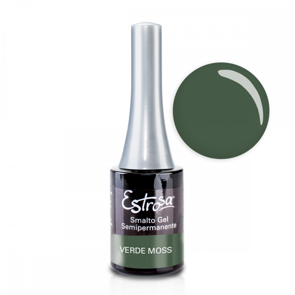 Semipermanente Estrosa 14 ml — Semipermanente Estrosa 14 ml — COLORI SMALTO SEMIPERMANENTE 14ML - ESTROSA - VERDE MOSS 7867/7175 · 14 ml
