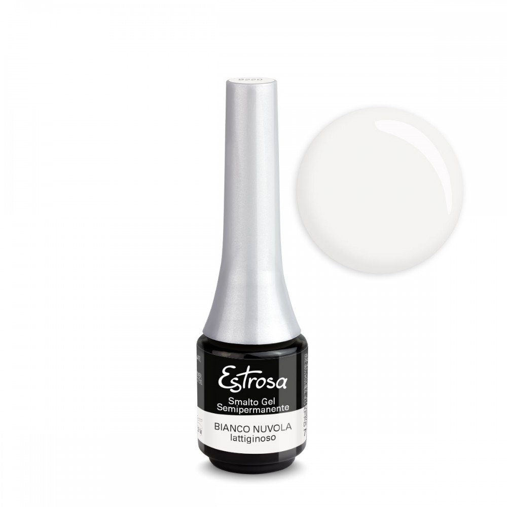 Smalto semipermanente Estrosa · 7 ml — Smalto semipermanente Estrosa · 7 ml — Colore / tonalità: 8220 Bianco Nuvola Lattoginoso · 7 ml