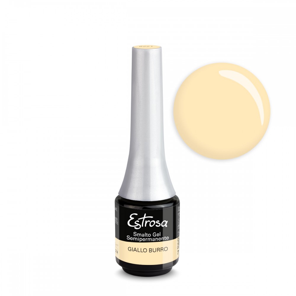 Smalto semipermanente Estrosa · 7 ml — Smalto semipermanente Estrosa · 7 ml — Colore / tonalità: 8221 Giallo Burro · 7 ml