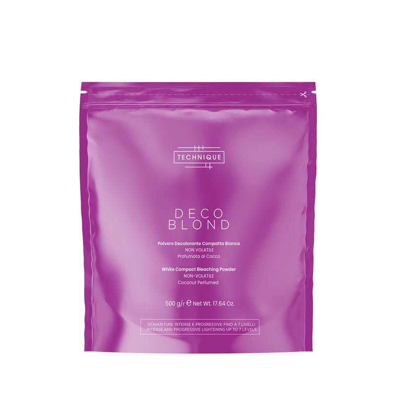 DECOBLOND POLVERE DECOLORANTE BIANCA COMPATTA PROFUMATA AL COCCO 500GR- TECHNIQUE — DECOBLOND POLVERE DECOLORANTE BIANCA COMPATTA PROFUMATA AL COCCO 500GR- TECHNIQUE · 500 g