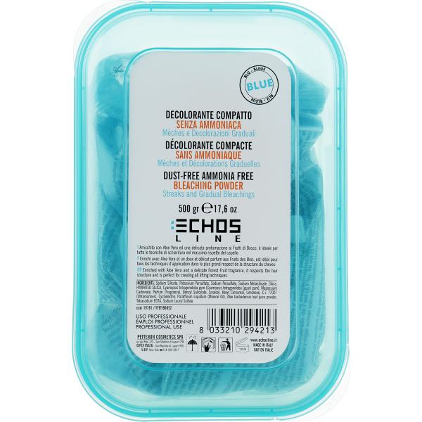 DECOLORANTE COMPATTO SENZA AMMONIACA - ECHOS LINE — DECOLORANTE COMPATTO SENZA AMMONIACA - ECHOS LINE · 500 g
