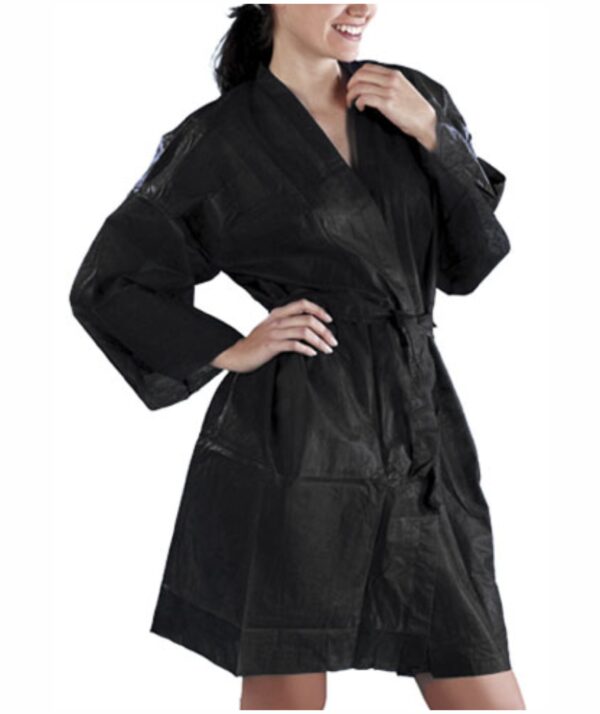 KIMONO MONOUSO 10 pz - NERO — KIMONO MONOUSO 10 pz - NERO