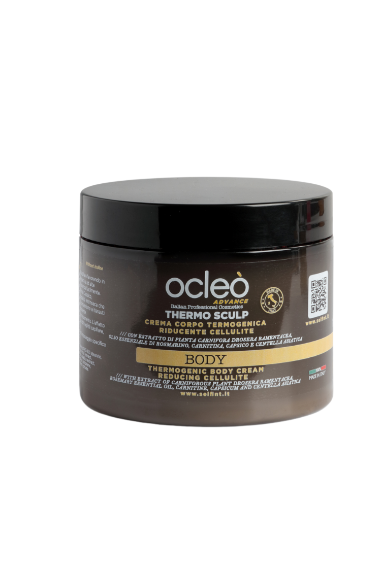 THERMO SCULP CREMA CORPO TERMOGENICA RIDUCENTE CELLULITE - OCLEO' — THERMO SCULP CREMA CORPO TERMOGENICA RIDUCENTE CELLULITE - OCLEO' · 500 ml