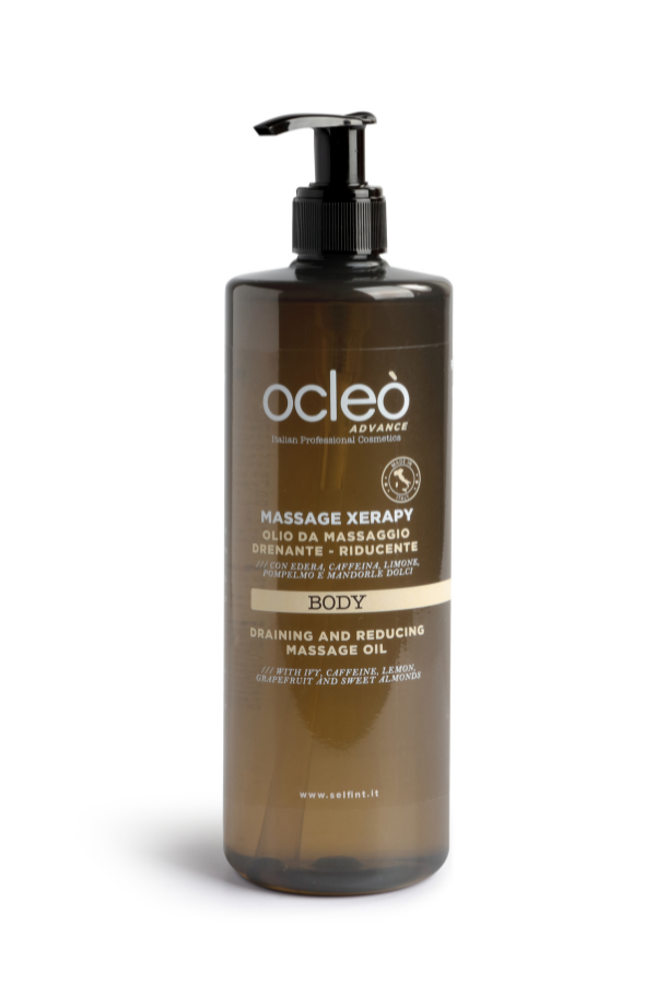 MASSAGE XERAPY OLIO MASSAGGIO DRENANTE RIDUCENTE 500ML - OCLEO' — MASSAGE XERAPY OLIO MASSAGGIO DRENANTE RIDUCENTE 500ML - OCLEO' · 500 ml