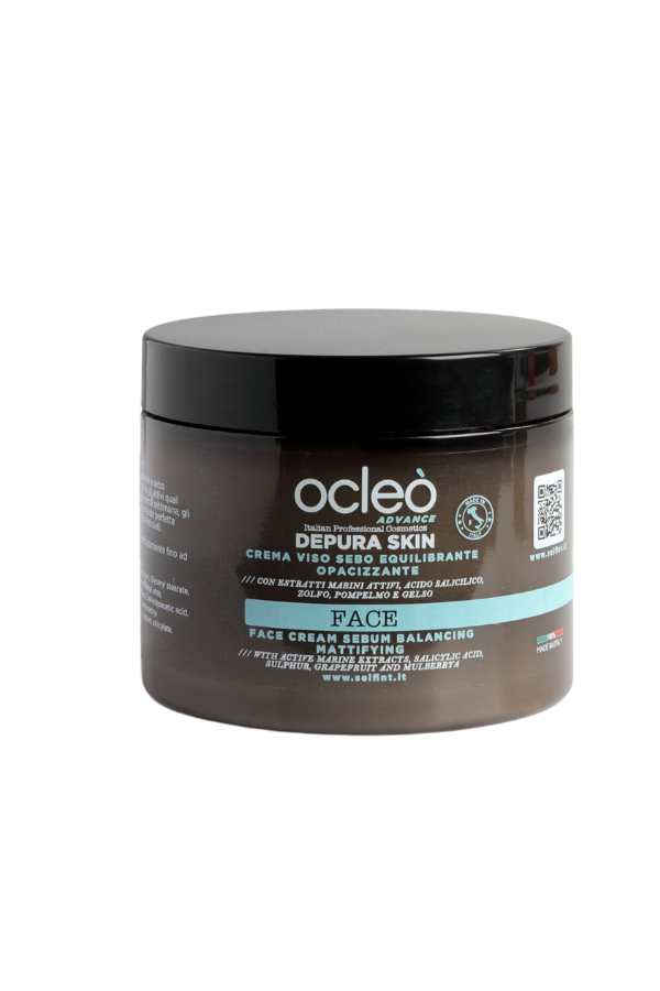 DEPURA SKIN CREMA VISO SEBO EQUILIBRANTE - OCLEO' — DEPURA SKIN CREMA VISO SEBO EQUILIBRANTE - OCLEO' · 500 ml