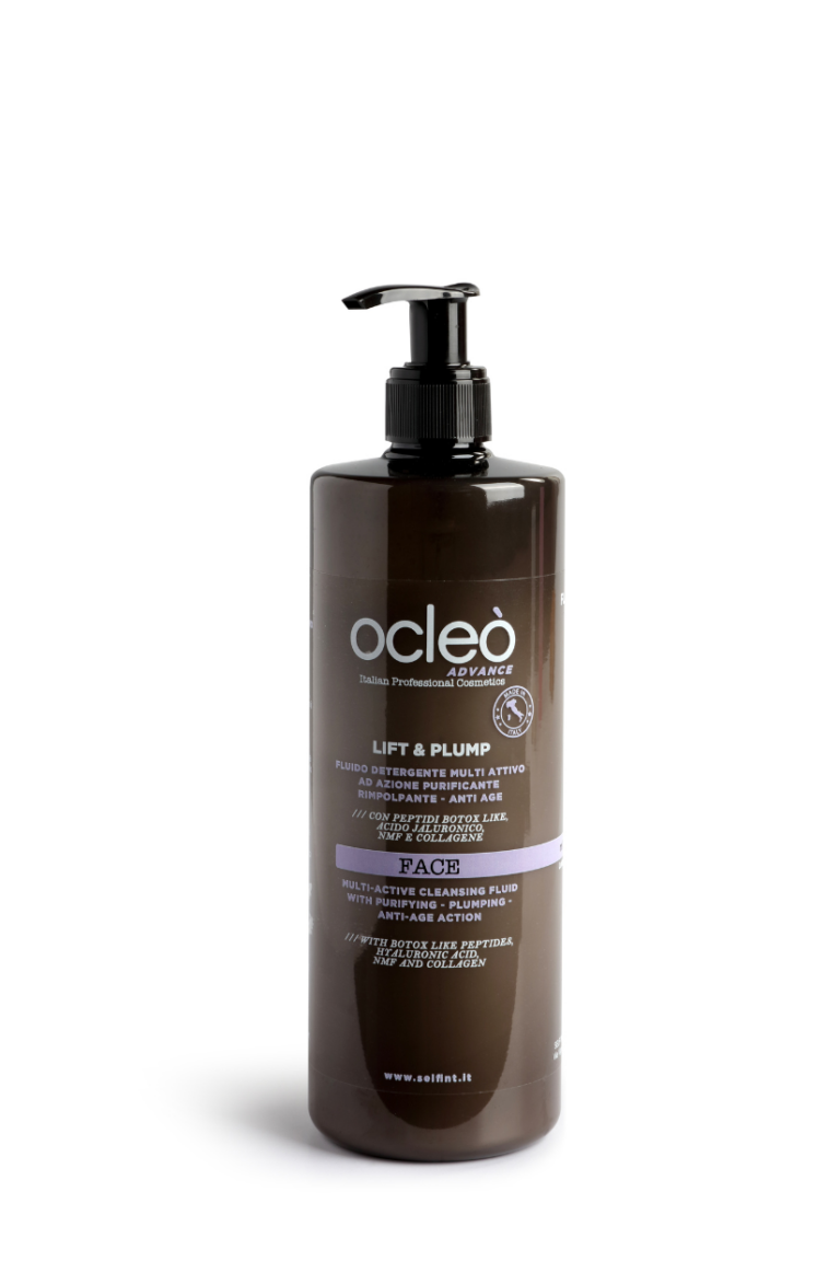 LIFT & PLUMP FLUIDO DETERGENTE PURIFICANTE RIMPOLPANTE ANTI AGE - OCLEO' — LIFT & PLUMP FLUIDO DETERGENTE PURIFICANTE RIMPOLPANTE ANTI AGE - OCLEO' · 500 ml
