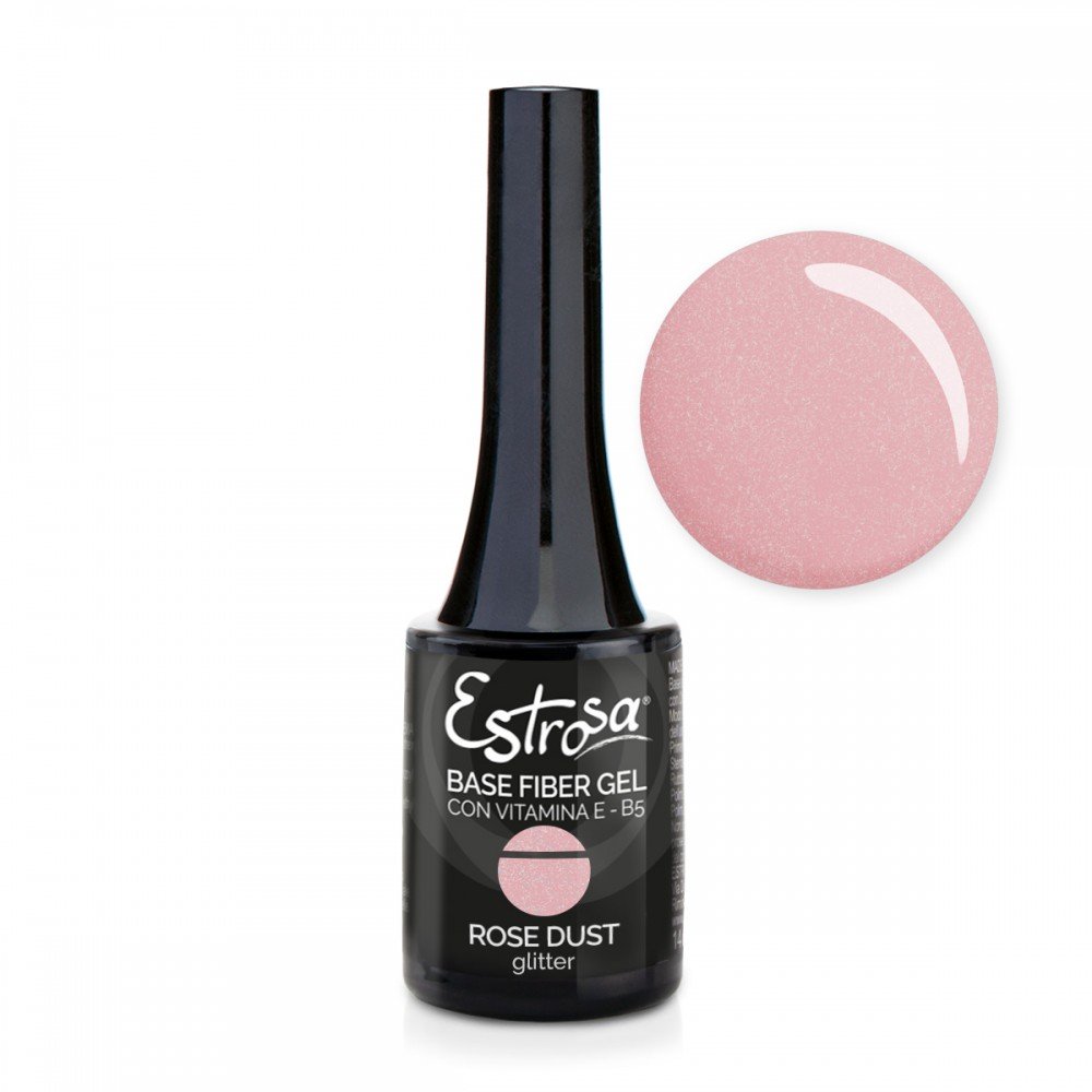 BASE FIBER GEL - ESTROSA - ROSE DUST GLITTER 8548