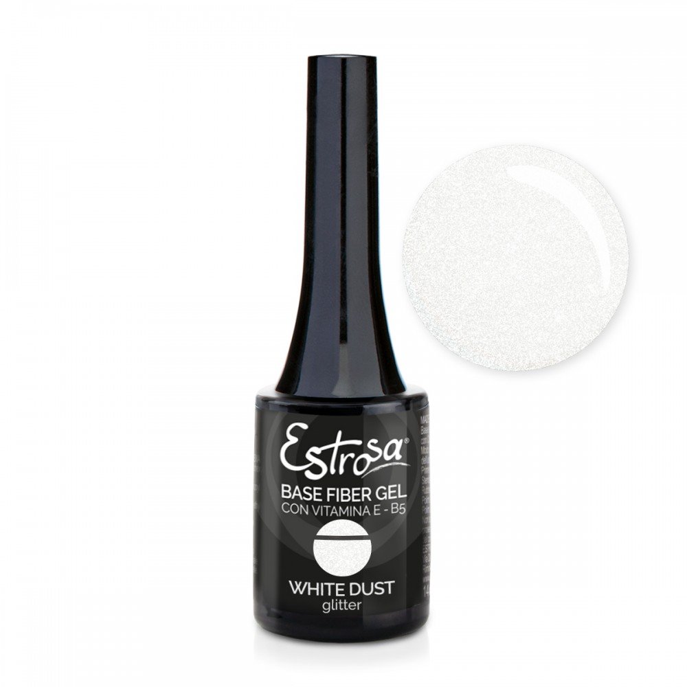 BASE FIBER GEL - ESTROSA - WHITE DUST GLITTER 8542