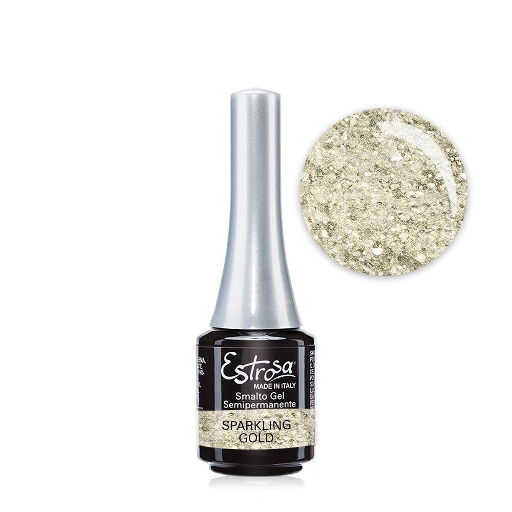 COLORI SMALTO GEL SEMIPERMANENTE 7ML - ESTROSA - SPARKLING GOLD 7508