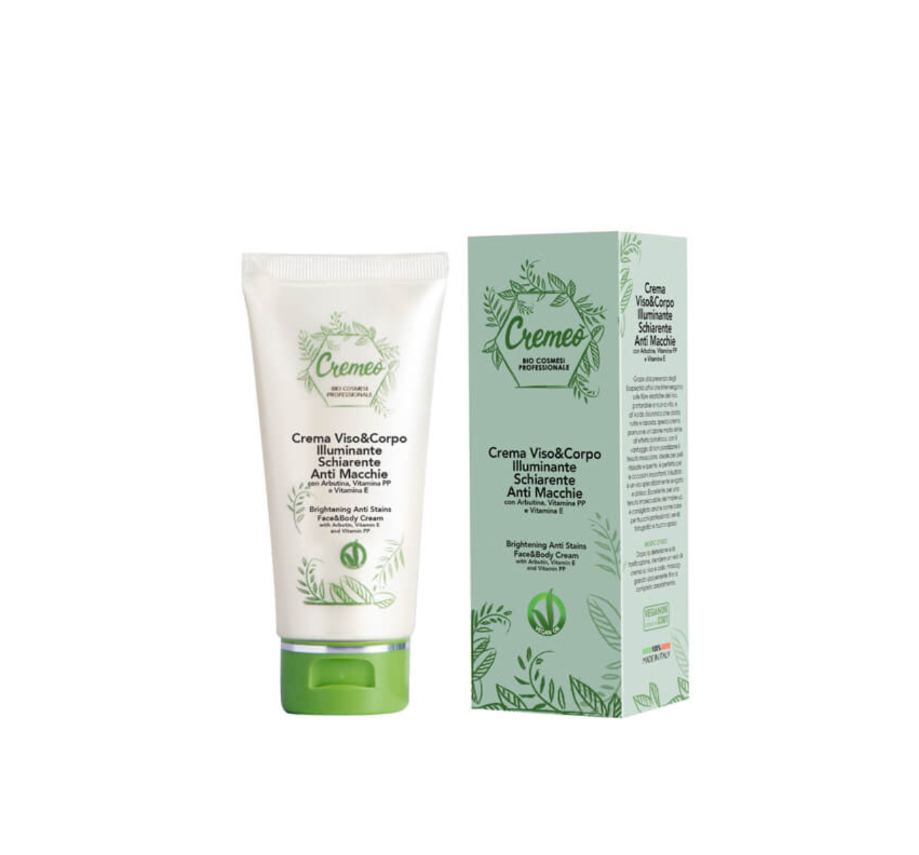 CREMA VISO/CORPO ILLUMINANTE SCHIARENTE ANTI MACCHIE - CREMEO'