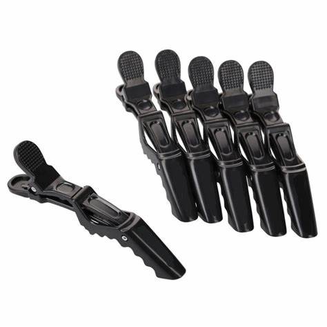 6 PINZE COCCODRILLO CARBON SALON PRO 401.256 - XANITALIA