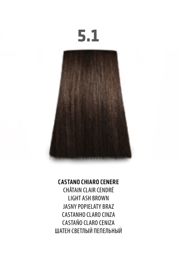 NABE' PROFESSIONAL HAIR COLOR - TOGETHAIR - 5.1 CASTANO CHIARO CENERE