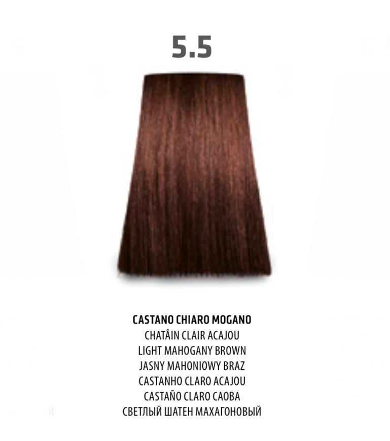 NABE' PROFESSIONAL HAIR COLOR - TOGETHAIR - 5.5 CASTANO CHIARO MOGANO