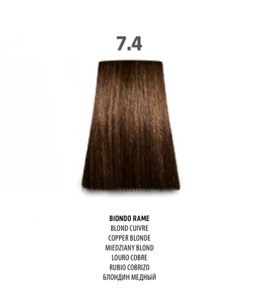 NABE' PROFESSIONAL HAIR COLOR - TOGETHAIR - 7.4 BIONDO RAME