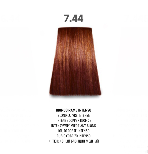 NABE' PROFESSIONAL HAIR COLOR - TOGETHAIR - 7.44 BIONDO RAME INTENSO