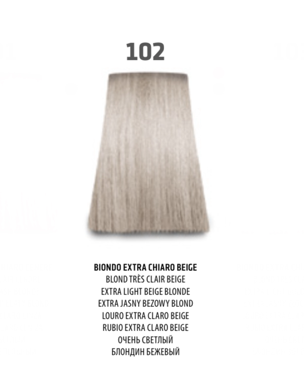 NABE' PROFESSIONAL HAIR COLOR - TOGETHAIR - 102 BIONDO EXTRA CHIARO BEIGE