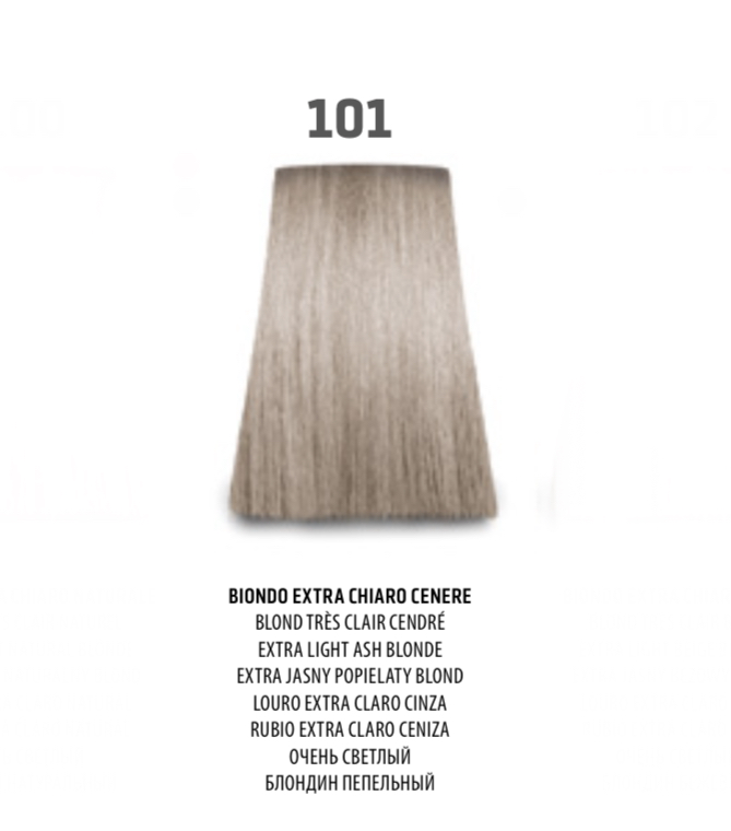 NABE' PROFESSIONAL HAIR COLOR - TOGETHAIR - 101 BIONDO EXTRA CHIARO CENERE