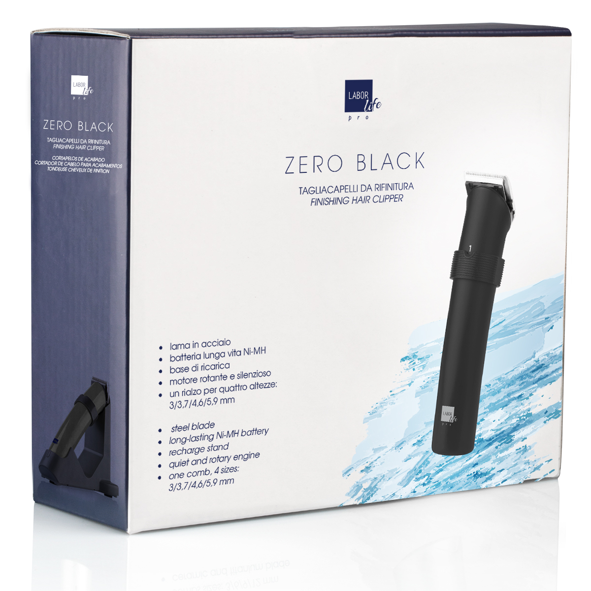 ZERO BLACK TAGLIACAPELLI BARBA DA RIFINITURA — ZERO BLACK TAGLIACAPELLI BARBA DA RIFINITURA — LABOR PRO · 0.2 mm
